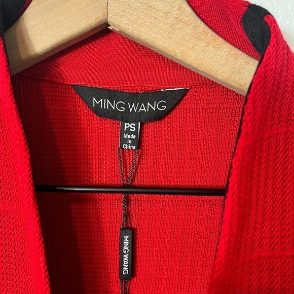 Ming Wang Heritage Fit Red Black Women Sweater or Blazer Top Petite Smal… - Picture 5 of 7